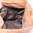 Miu Miu Matelasse Chain Shoulder Bag Leather 2way Brown Gold Auth 194745V-24
