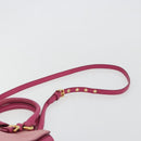 Miu Miu Madras Hand Bag Leather 2way Pink Gold Auth 194746A-10