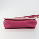 Miu Miu Madras Hand Bag Leather 2way Pink Gold Auth 194746A-11