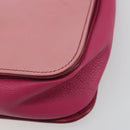 Miu Miu Madras Hand Bag Leather 2way Pink Gold Auth 194746A-14