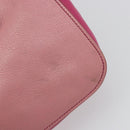 Miu Miu Madras Hand Bag Leather 2way Pink Gold Auth 194746A-17