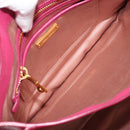 Miu Miu Madras Hand Bag Leather 2way Pink Gold Auth 194746A-20