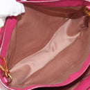 Miu Miu Madras Hand Bag Leather 2way Pink Gold Auth 194746A-24