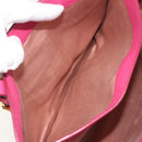 Miu Miu Madras Hand Bag Leather 2way Pink Gold Auth 194746A-27
