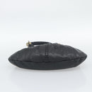 Salvatore Ferragamo Gancini Shoulder Bag Leather Black Silver Auth 194747A-5