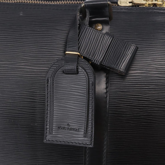 LOUIS VUITTON Epi Keepall 45 Boston Bag Black M42972 LV Auth 194748