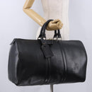 LOUIS VUITTON Epi Keepall 45 Boston Bag Black M42972 LV Auth 194748-23