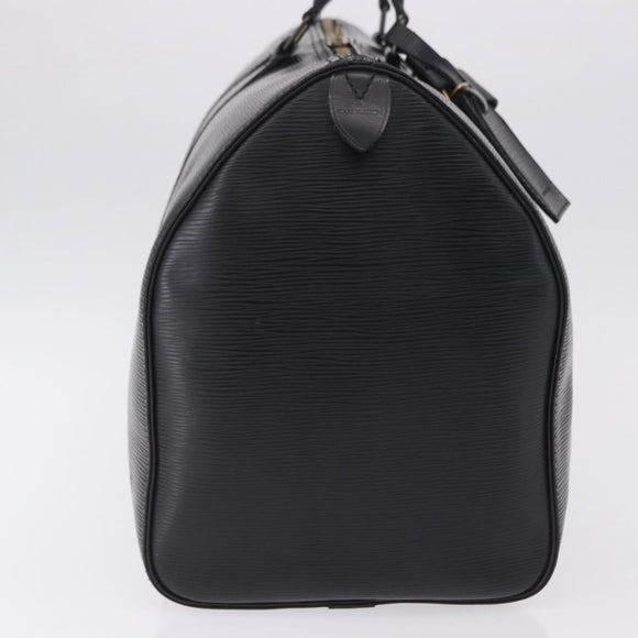 LOUIS VUITTON Epi Keepall 45 Boston Bag Black M42972 LV Auth 194748