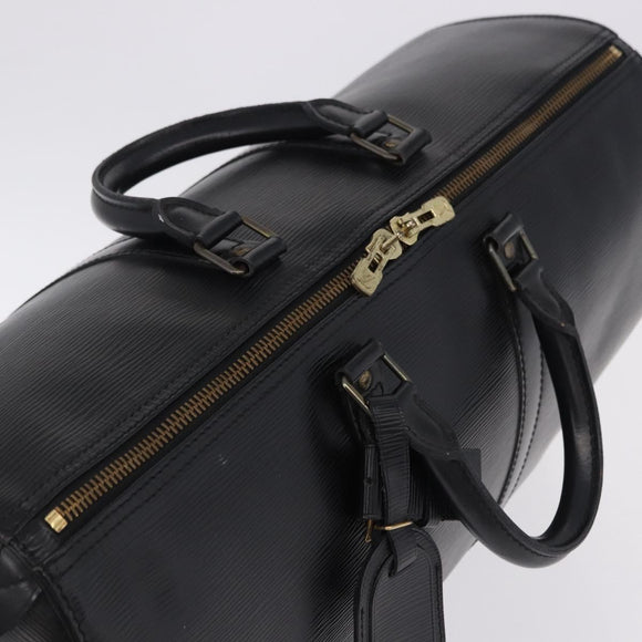 LOUIS VUITTON Epi Keepall 45 Boston Bag Black M42972 LV Auth 194748
