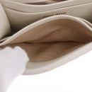 Miu Miu Matelasse Chain Shoulder Pouch Shoulder Bag Leather White Auth 194749M-21