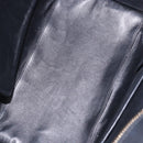 CELINE Luggage Mini shopper Hand Bag Calf Skin Black Silver Auth 194754V-17