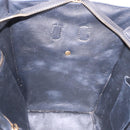 CELINE Luggage Mini shopper Hand Bag Calf Skin Black Silver Auth 194754V-18