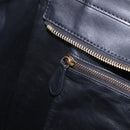 CELINE Luggage Mini shopper Hand Bag Calf Skin Black Silver Auth 194754V-20