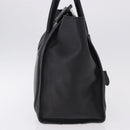 CELINE Luggage Mini shopper Hand Bag Calf Skin Black Silver Auth 194754V-5