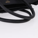 CELINE Luggage Mini shopper Hand Bag Calf Skin Black Silver Auth 194754V-7