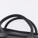 CELINE Luggage Mini shopper Hand Bag Calf Skin Black Silver Auth 194754V-8