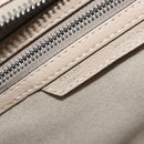 CELINE Luggage Micro shopper Hand Bag Leather Beige Auth 194755SAM-17