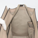CELINE Luggage Micro shopper Hand Bag Leather Beige Auth 194755SAM-19