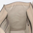 CELINE Luggage Micro shopper Hand Bag Leather Beige Auth 194755SAM-20