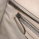 CELINE Luggage Micro shopper Hand Bag Leather Beige Auth 194755SAM-21