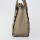 CELINE Luggage Micro shopper Hand Bag Leather Beige Auth 194755SAM-5