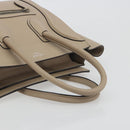CELINE Luggage Micro shopper Hand Bag Leather Beige Auth 194755SAM-7