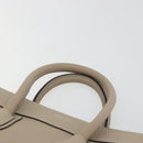 CELINE Luggage Micro shopper Hand Bag Leather Beige Auth 194755SAM-8