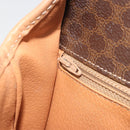 CELINE Macadam Canvas Circle Shoulder Bag PVC Leather Brown Gold Auth 194756-21
