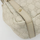 GUCCI GG Canvas Guccissima Abbey Tote Bag Leather White Gold 130736 Auth 194757V-11