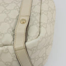 GUCCI GG Canvas Guccissima Abbey Tote Bag Leather White Gold 130736 Auth 194757V-12