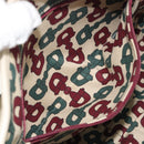 GUCCI GG Canvas Guccissima Abbey Tote Bag Leather White Gold 130736 Auth 194757V-20