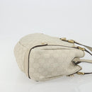 GUCCI GG Canvas Guccissima Abbey Tote Bag Leather White Gold 130736 Auth 194757V-4
