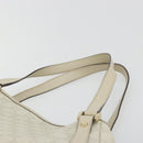 GUCCI GG Canvas Guccissima Abbey Tote Bag Leather White Gold 130736 Auth 194757V-8
