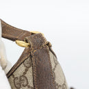GUCCI GG Supreme Web Sherry Line Bag PVC Beige Gold 904 02 001 Auth 194758-14