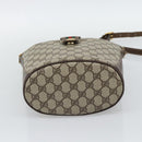 GUCCI GG Supreme Web Sherry Line Bag PVC Beige Gold 904 02 001 Auth 194758-9