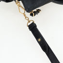Miu Miu Hand Bag Leather 2way Black Gold Auth 194760V-15