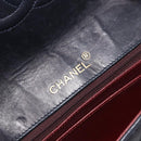CHANEL Matelasse Chain Shoulder Bag Lamb Skin Navy Gold CC Auth 194761-19