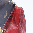 CHANEL Matelasse Chain Shoulder Bag Lamb Skin Navy Gold CC Auth 194761-20