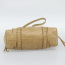 Miu Miu Hand Bag Leather 2way Beige Gold Auth 194762M-5