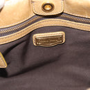 Miu Miu Hand Bag Leather 2way Beige Gold Auth 194762M-20