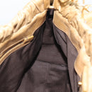 Miu Miu Hand Bag Leather 2way Beige Gold Auth 194762M-21