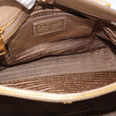 PRADA Hand Bag Leather 2way Beige Gold Auth 194763M-10