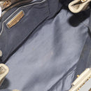 Miu Miu Hand Bag Leather 2way Beige Gold Auth 194764V-18