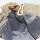 Miu Miu Hand Bag Leather 2way Beige Gold Auth 194764V-19