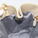 Miu Miu Hand Bag Leather 2way Beige Gold Auth 194764V-20