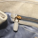 Miu Miu Hand Bag Leather 2way Beige Gold Auth 194764V-21