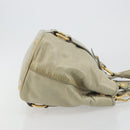 Miu Miu Hand Bag Leather 2way Beige Gold Auth 194764V-4