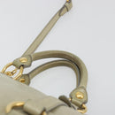 Miu Miu Hand Bag Leather 2way Beige Gold Auth 194764V-8
