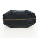 PRADA Shoulder Bag Vittero Dino Leather Black Gold Auth 194765M-6
