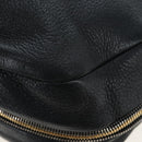 PRADA Shoulder Bag Vittero Dino Leather Black Gold Auth 194765M-18